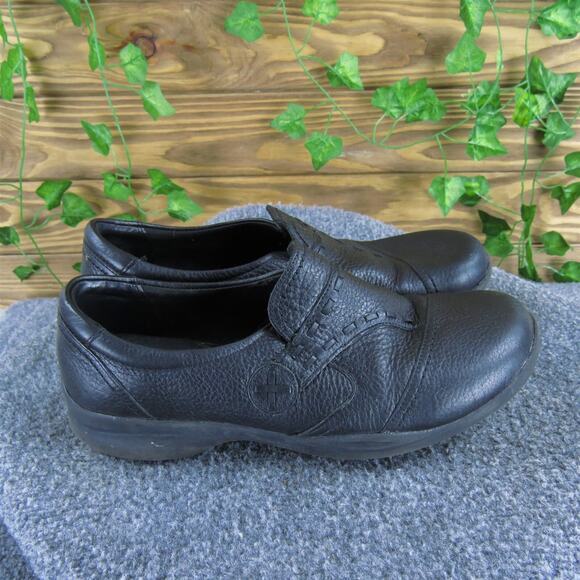Clarks Women's In-Motion Clog Black Leather Sz 8.5 Medium Used 2025 - Picture 3 of 6